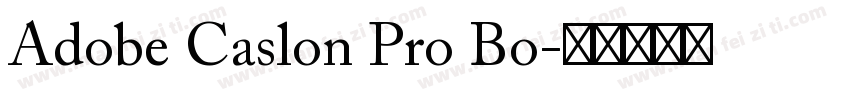 Adobe Caslon Pro Bo字体转换